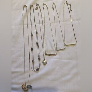 Lot Of 6 Necklaces Goldtone